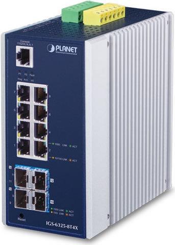 Planet Technology Netzwerk-Switch – 12 Ports, für DIN-Schiene