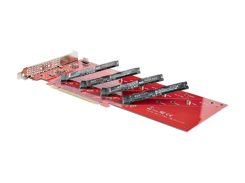 Startech Quad M.2 PCIe Adapter – Für bis zu 4 SSDs