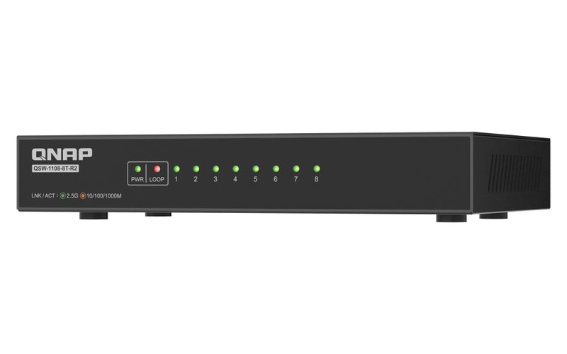 QNAP Netzwerk-Switch – 8 Ports, 2,5 Gbit/s für schnelles Internet
