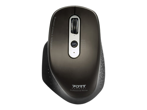 PORT Kabellose Maus – Wiederaufladbar, Bluetooth und USB-Empfänger