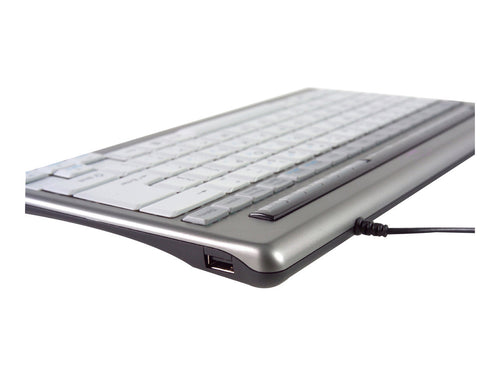 BakkerElkhuizen S-board 840 – Kompakte USB-Tastatur mit USB-Hub