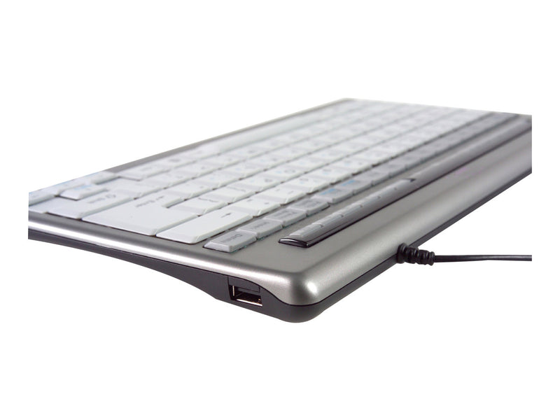 BakkerElkhuizen S-board 840 – Kompakte USB-Tastatur mit USB-Hub