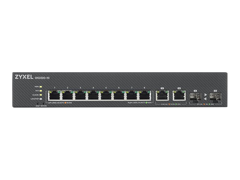 Zyxel Netzwerk-Switch – 8 Anschlüsse, Cloud-Management
