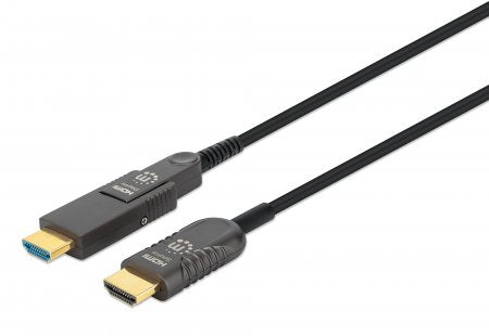 Manhattan HDMI-Glasfaserkabel – 4K, 50 m, abnehmbarer Stecker