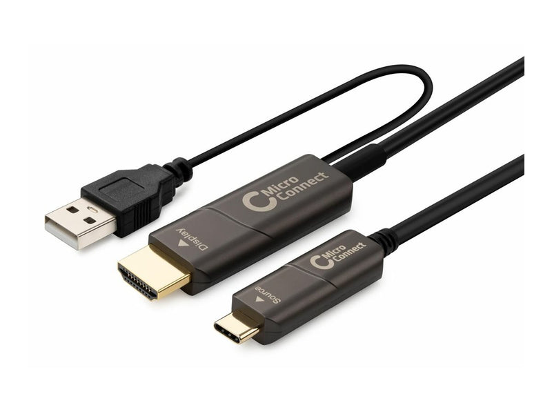 Microconnect USB-C zu HDMI Adapter – 4K Video, 20 m Länge
