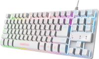 TRUST GXT 833W Thado Tastatur – Komfortable USB-Verbindung, Weiß