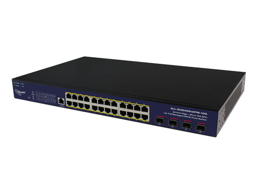 ALLNET 28-Port Netzwerk-Switch – Effiziente Verwaltung für Ihr Büro
