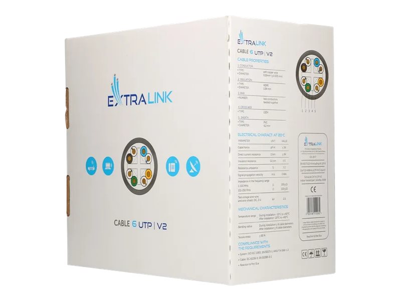 Extralink CAT6 Netzwerkkabel – 305 m, für Innenbereiche