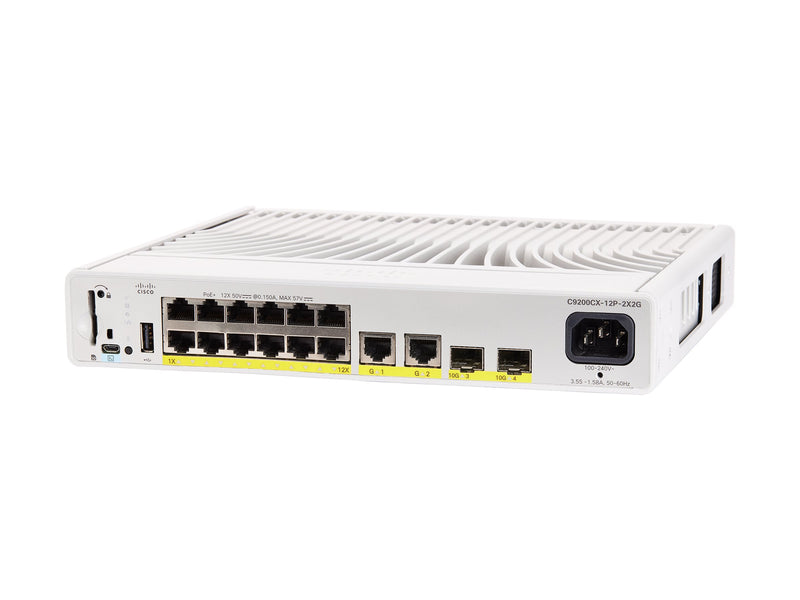Cisco Netzwerk-Switch – 12 Ports, PoE+ Unterstützung