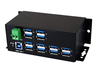 Exsys USB 3.0 Hub – 12 Ports, Überspannungsschutz