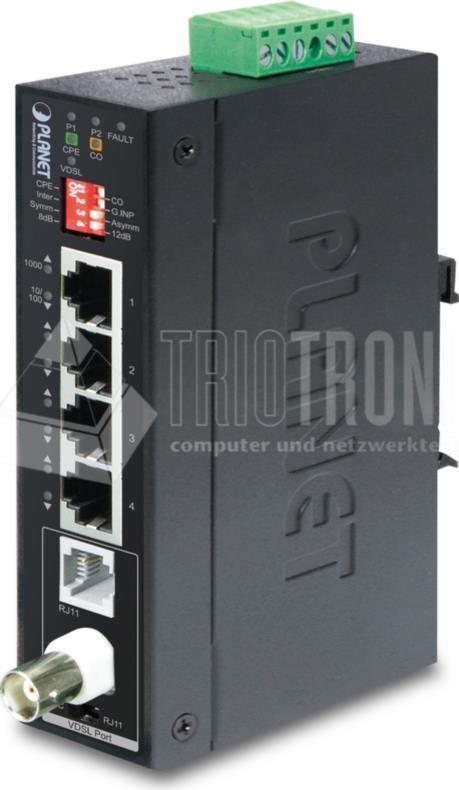 Planet Technology Netzwerk-Extender – 4-Port Gigabit für lange Distanzen