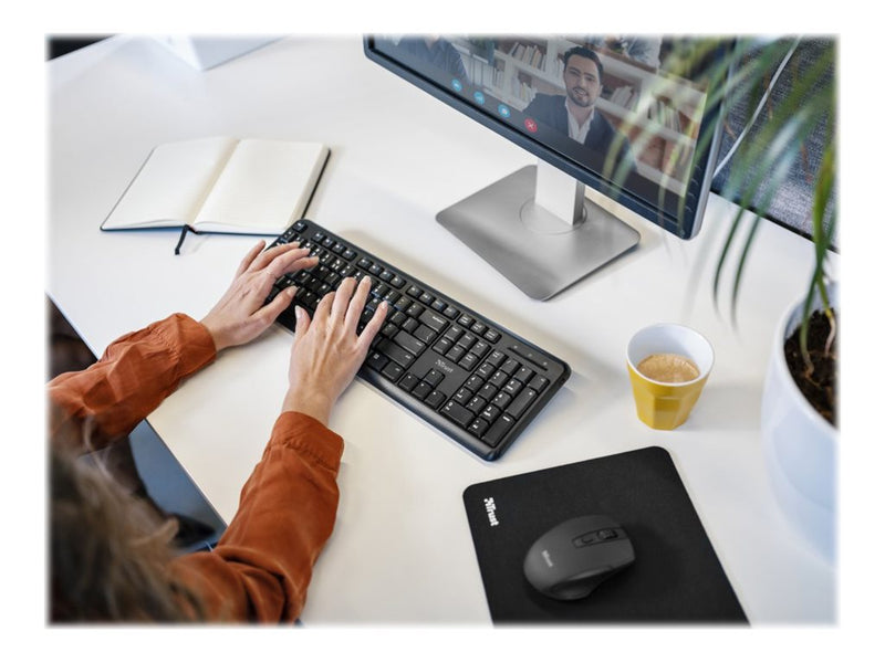 Trust Kabellose Tastatur – Spritzwasserschutz, USB-Empfänger