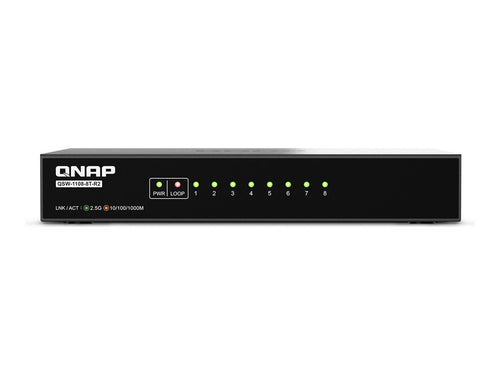 QNAP Netzwerk-Switch – 8 Ports, 2,5 Gbit/s für schnelles Internet