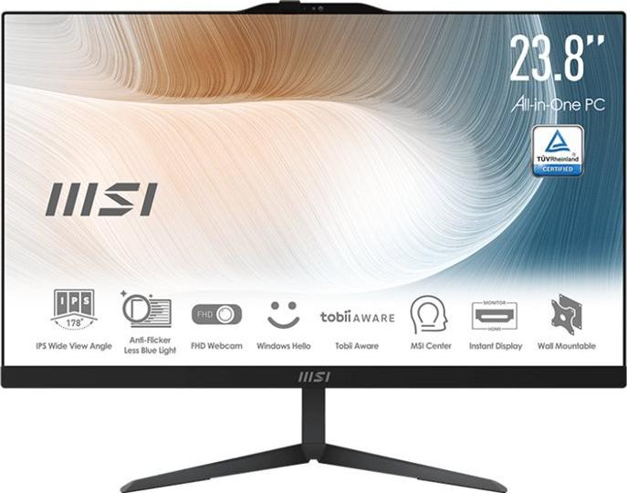 MSI All-in-One PC – 24" Display, Core i3, 8 GB RAM, 256 GB SSD