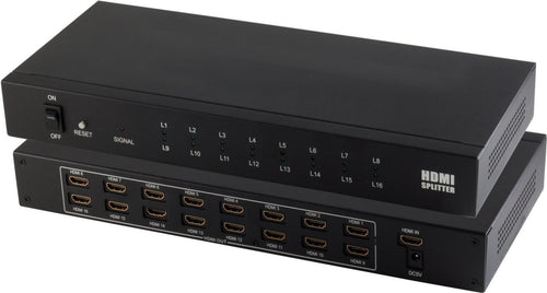 S-CONN HDMI-Verteiler – 1 Eingang, 16 Ausgänge, 4K-Unterstützung