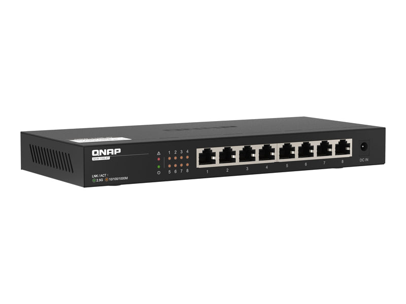 QNAP Netzwerk-Switch – 8 Ports, leise, schnelle 2,5 GbE-Verbindung