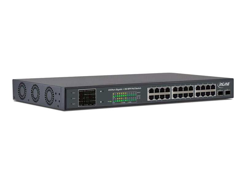 Inline Netzwerk-Switch – 24 Ports, PoE+ für einfache Installation