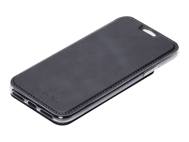 NEVOX Flip-Hülle für iPhone X/XS – Magnetverschluss, Kartenfach