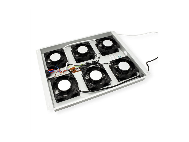 Roline Rack-Lüftereinheit – 6 Lüfter, Thermostat-gesteuert