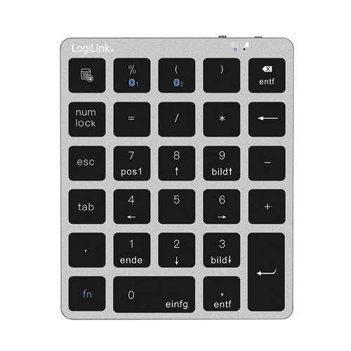 LOGILINK Wireless Keypad – 28 Tasten, Bluetooth für kabelloses Arbeiten