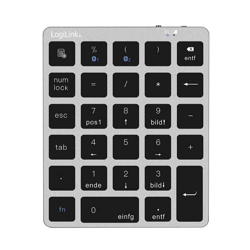 LOGILINK Wireless Keypad – 28 Tasten, Bluetooth für kabelloses Arbeiten