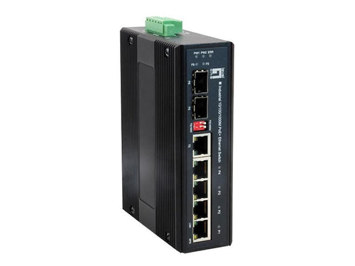 LevelOne Switch – 4 PoE+ Anschlüsse, DIN-Schienenmontage