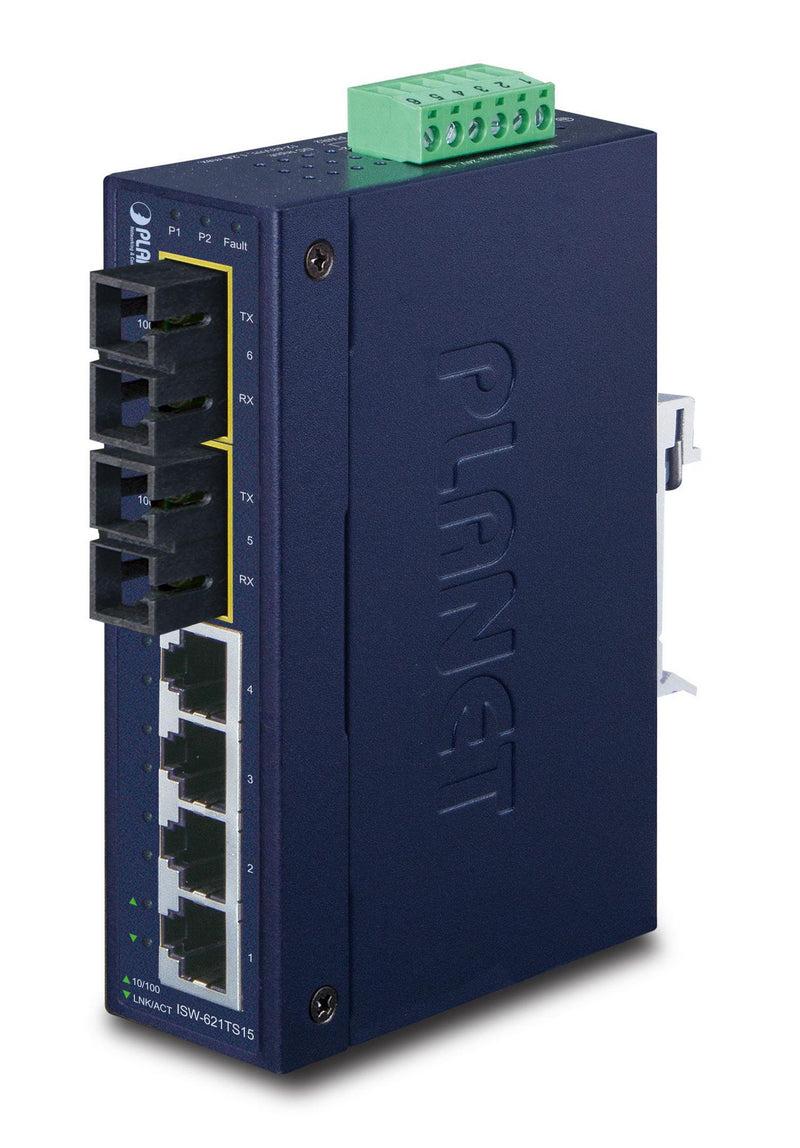 Planet Technology Ethernet-Switch – 4 Ports, DIN-Schienenmontage
