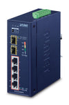 Planet Technology Gigabit-Industrieswitch – 4 PoE Ports, 2 SFP Ports
