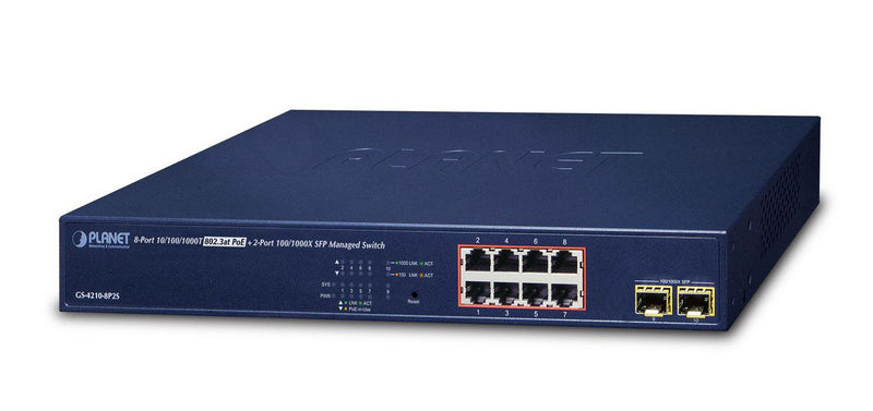 PLANET 8-Port Managed Switch – PoE+ für effiziente Netzwerke