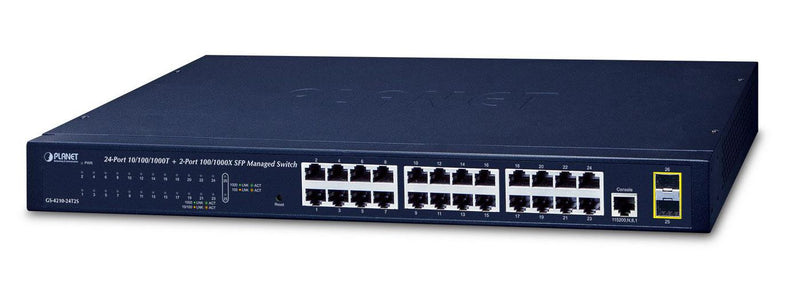 Planet Technology 24-Port Switch – Gigabit Ethernet, Rackmontage