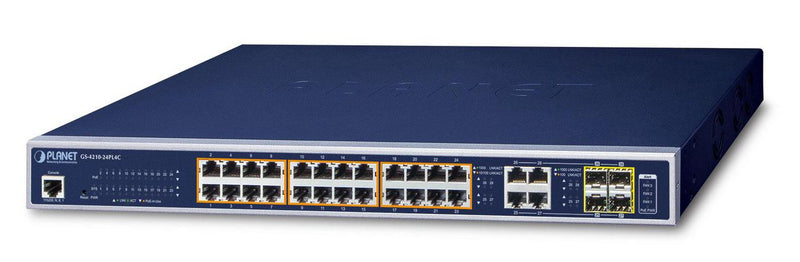 Planet Technology Netzwerk-Switch – 24 PoE+ Ports, Gigabit Ethernet