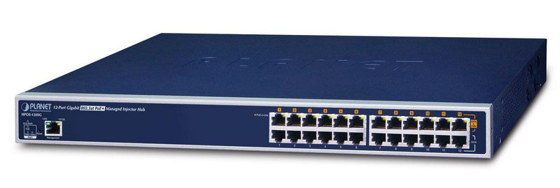 Planet Technology 12-Port Gigabit PoE+ Injector – Strom für Netzwerkgeräte