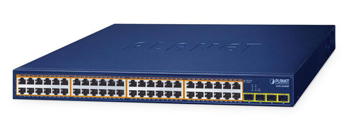 Planet Technology Netzwerk-Switch – 48 PoE-Ports, Gigabit Ethernet