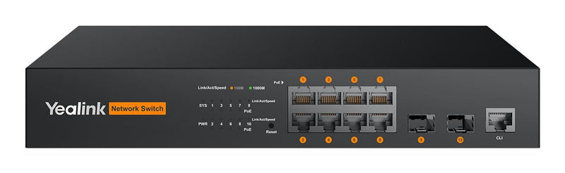 Yealink 8-Port Switch – PoE+ für effiziente Netzwerke
