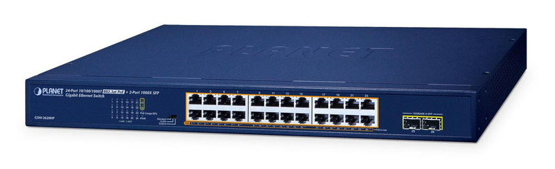 Planet Technology PoE Switch – 24 Anschlüsse, Gigabit Ethernet