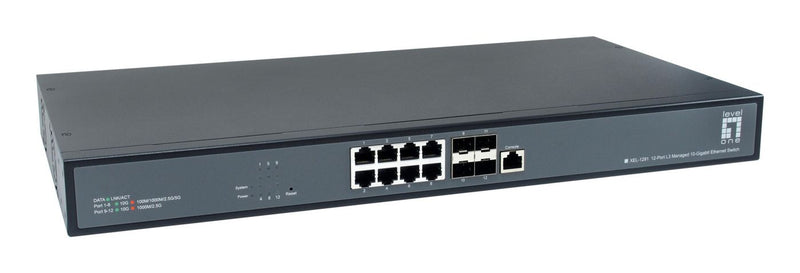LevelOne Netzwerk-Switch – 12 Ports, 10 Gbps, einfache Verwaltung