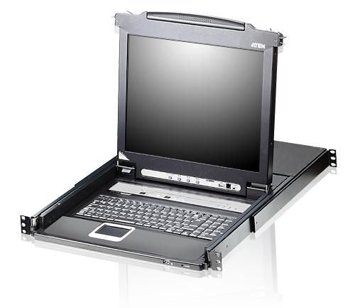 ATEN 8-Port LCD-KVMP-Switch – Bildschirm & Steuerung für mehrere PCs