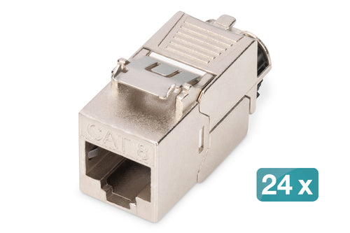 Digitus CAT 8.1 Keystone Modul – werkzeugfrei, geschirmt, 24 Stück