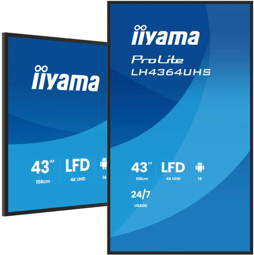 Iiyama 43" Display – 4K UHD, integrierter Mediaplayer