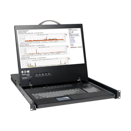 Eaton 8-Port Rack KVM-Konsole – 19" Display, einfache Steuerung
