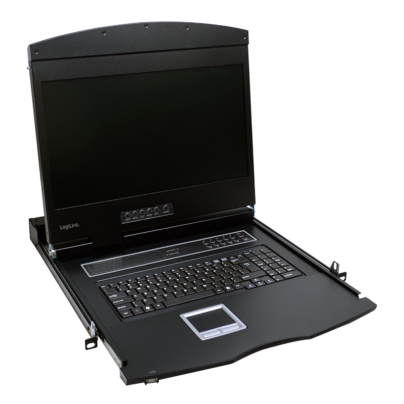 LOGILINK 19" KVM-Konsole – Monitor und Tastatur integriert