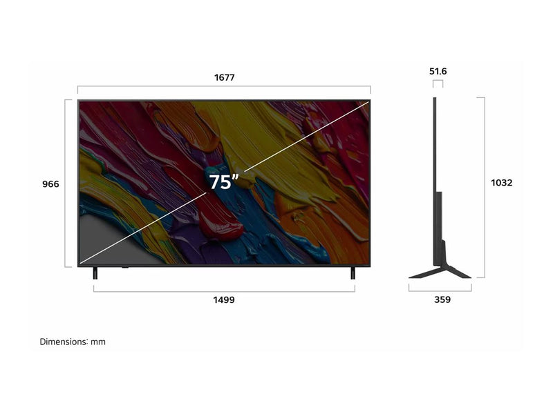 LG 75" QNED Fernseher – 4K UHD, Smart TV