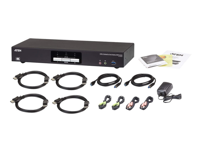 Aten 2-Port KVMP-Switch – 4K DisplayPort, USB 3.0, Audio