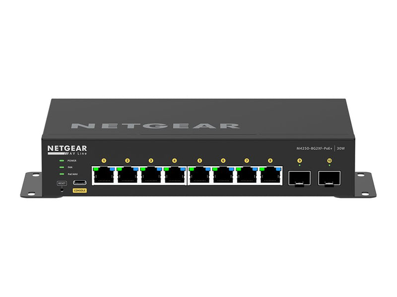 Netgear Managed Switch – 10 Anschlüsse, PoE+ Unterstützung