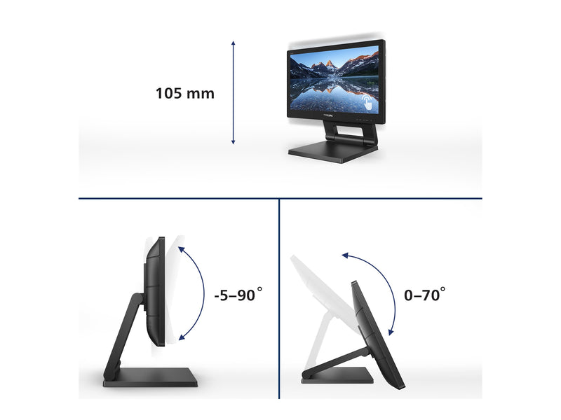 Philips 16" Touchscreen-Monitor – Vielseitig mit Lautsprecher