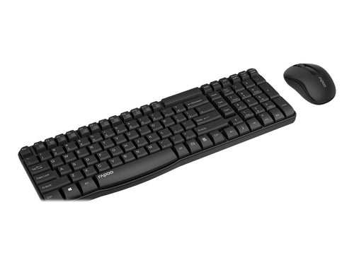 RAPOO Kabelloses Tastatur-Maus-Set – 10 m Reichweite, deutsches Layout