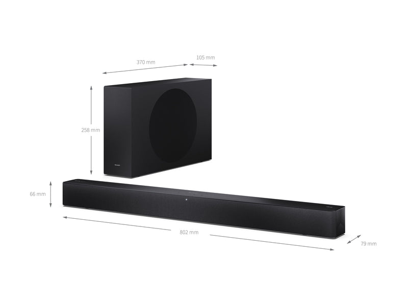 Sharp Soundleiste – 2.1-Kanal, Dolby Virtualizer
