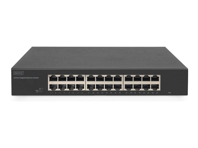 Digitus 24-Port Gigabit Switch – einfache Netzwerkverbindung, rackfähig