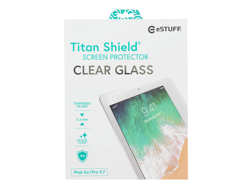 eSTUFF Titan Shield – Klarer Bildschirmschutz für iPad Air/Air2/9.7