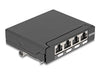 DELOCK Mini Patchpanel – 4 Ports, Cat.6A, für Tischmontage